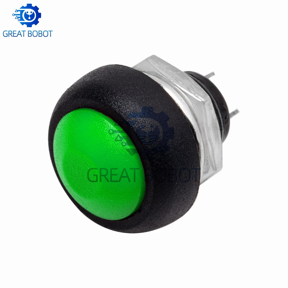 5-Pack 12mm Waterproof Momentary Push Button Switch PBS-33B Push Button Switch Axl