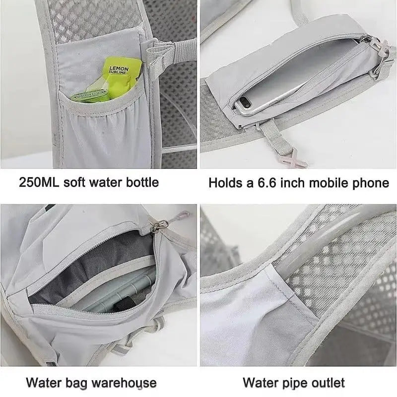 Lightweight Reflective Hydration Running Vest & Phone Holder Hydration Running Vest Axl