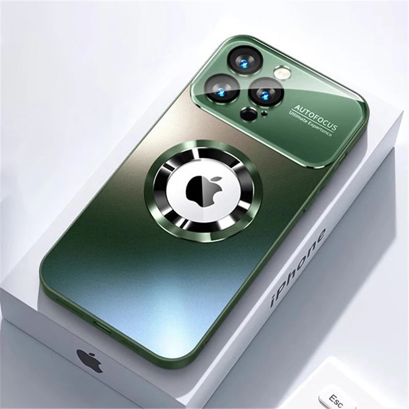 Titanium Matte Magnetic iPhone Case | MagSafe Compatible Magnetic Phone Case Axl Dark Green iPhone 14 Plus