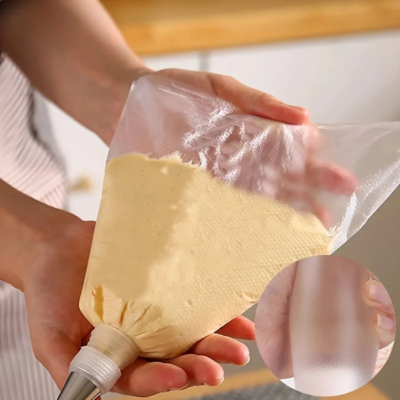 100-Pack Thick Disposable Piping Bags – Cake Decorating Tools Piping Bags Axl