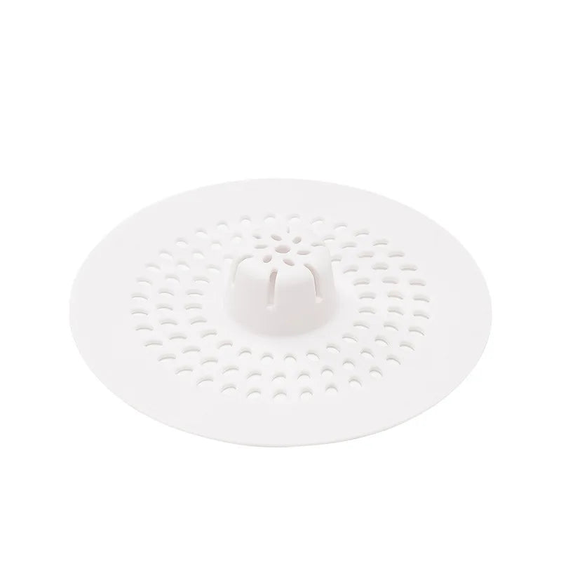 Silicone Floor Drain Cover & Sink Hair Catcher Filter Drain Hair Catcher Axl White-1pcs