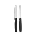 Serrated Steak Knife – Stainless Steel Blade & Plastic Handle Serrated Steak Knife Axl 2 Pc Knife Set-black