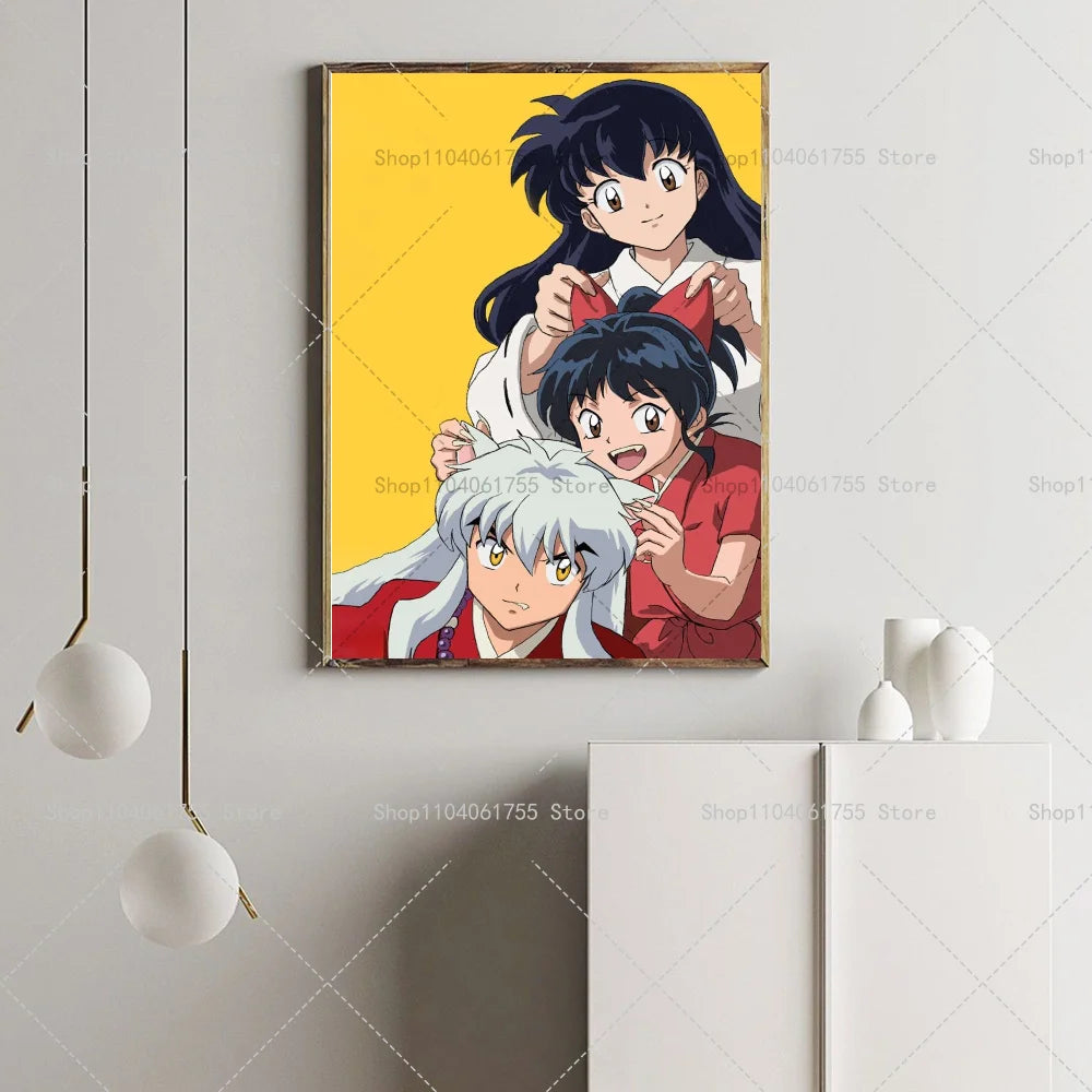 Inuyasha Anime Poster – Waterproof Self-Adhesive Wall Art Sticker Anime Wall Poster Axl