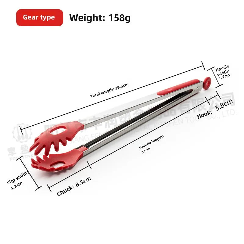 Stainless Steel Silicone Food Tongs – 9" BBQ Kitchen Clip Kitchen Food Tongs Axl 16 inch claw clip