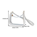 Clear PVC Jelly Shoulder Bag – Candy Color Transparent Purse Clear Shoulder Bag Axl White