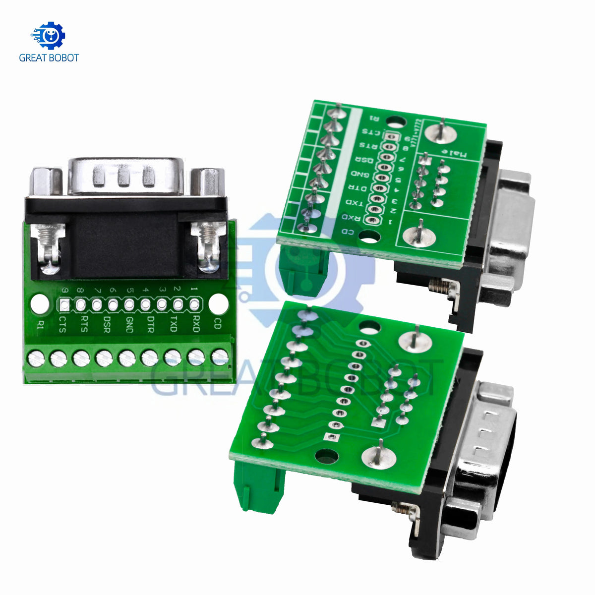 DB9 RS232 9-Pin Solderless Breakout Board Terminal Adapter Serial Breakout Adapter Axl