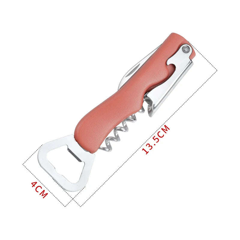 Stainless Steel Beer Can & Wine Bottle Opener | Kitchen Tool Bottle & Can Opener Axl Red bottle opener