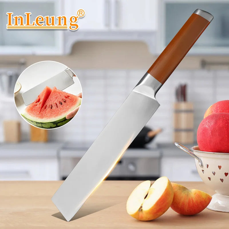 InLeung Stainless Steel Chef Cleaver – Sharp Kitchen Knife Chef Cleaver Knife Axl