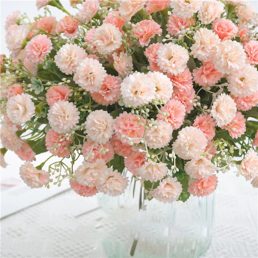 Silk Orange Hydrangea Artificial Flowers | Wedding & Home Decor Artificial Flowers Axl