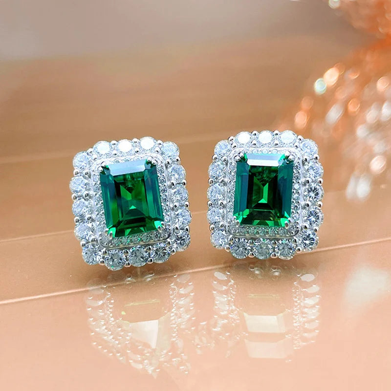 Huitan Cubic Zirconia Stud Earrings – Women's Fashion Jewelry Stud Earrings Axl