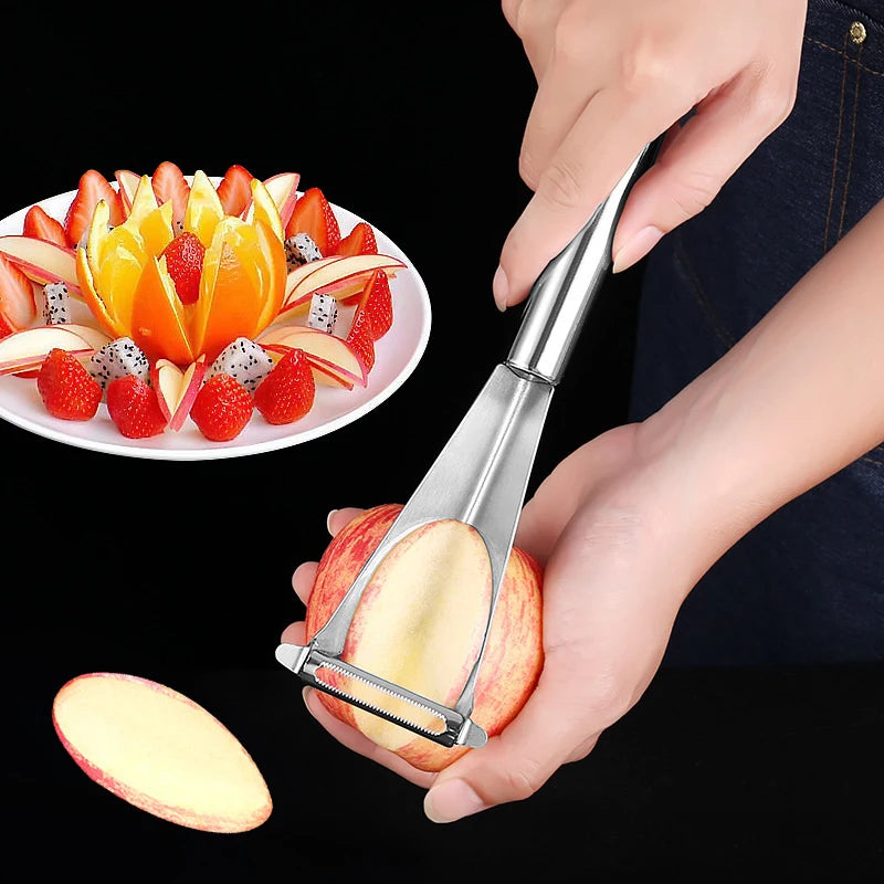 Triangle Fruit Carving Knife – Stainless Steel Peeler & Cutter Fruit Carving Knife Axl