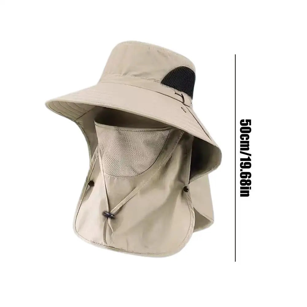 UV Sun Hat with Neck Flap – Fishing, Hiking & Outdoor Cap Outdoor Sun Hat Axl Khaki
