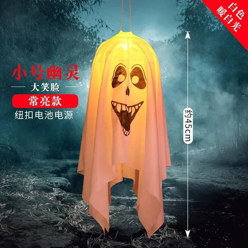 Halloween Fabric Ghost LED Light – Waterproof Outdoor Decor Halloween Decoration Axl 45cm-W