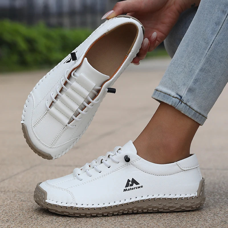 Women's Breathable Slip-On Sneakers – Flat Casual Hiking Shoes Slip-On Sneakers Axl