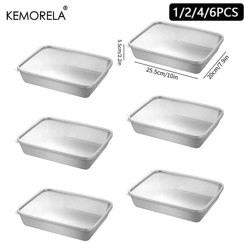 Stainless Steel Food Storage Containers Set with Lids | 1–6 PCS Food Storage Containers Axl