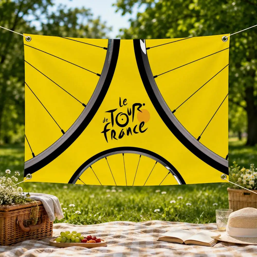Tour De France Cycling Flag Banner – Indoor & Outdoor Decor Sports Flag Banner Axl