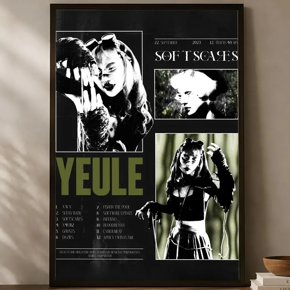 Y-yeule HD PVC Wall Art Poster – Self-Stick Home Decor Wall Art Poster Axl White12 15X20cmNoframe