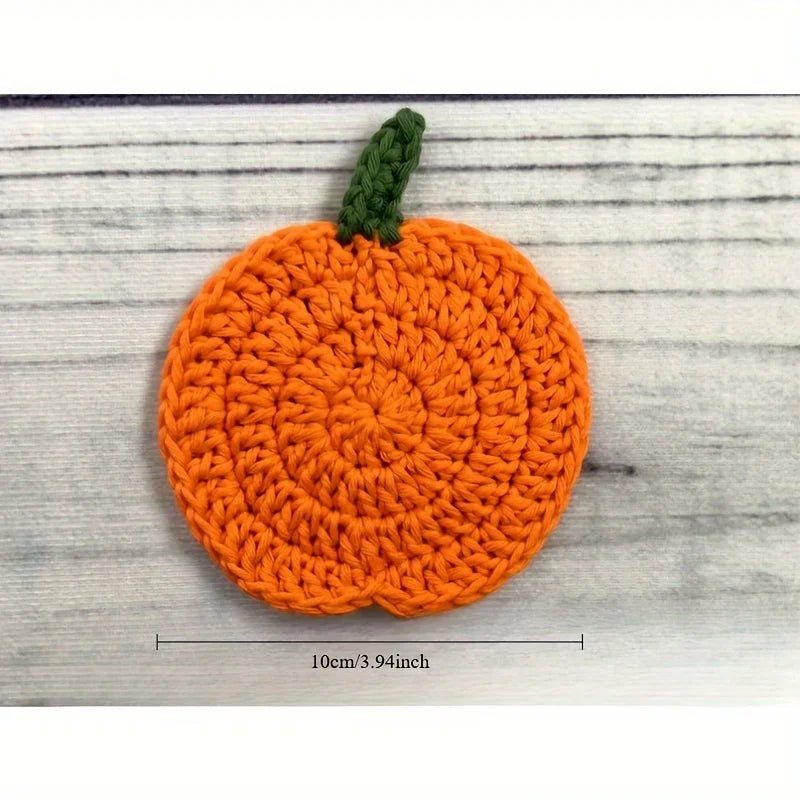 Handmade Crochet Coasters – Farmhouse Fabric Drink Pads Crochet Coaster Set Axl