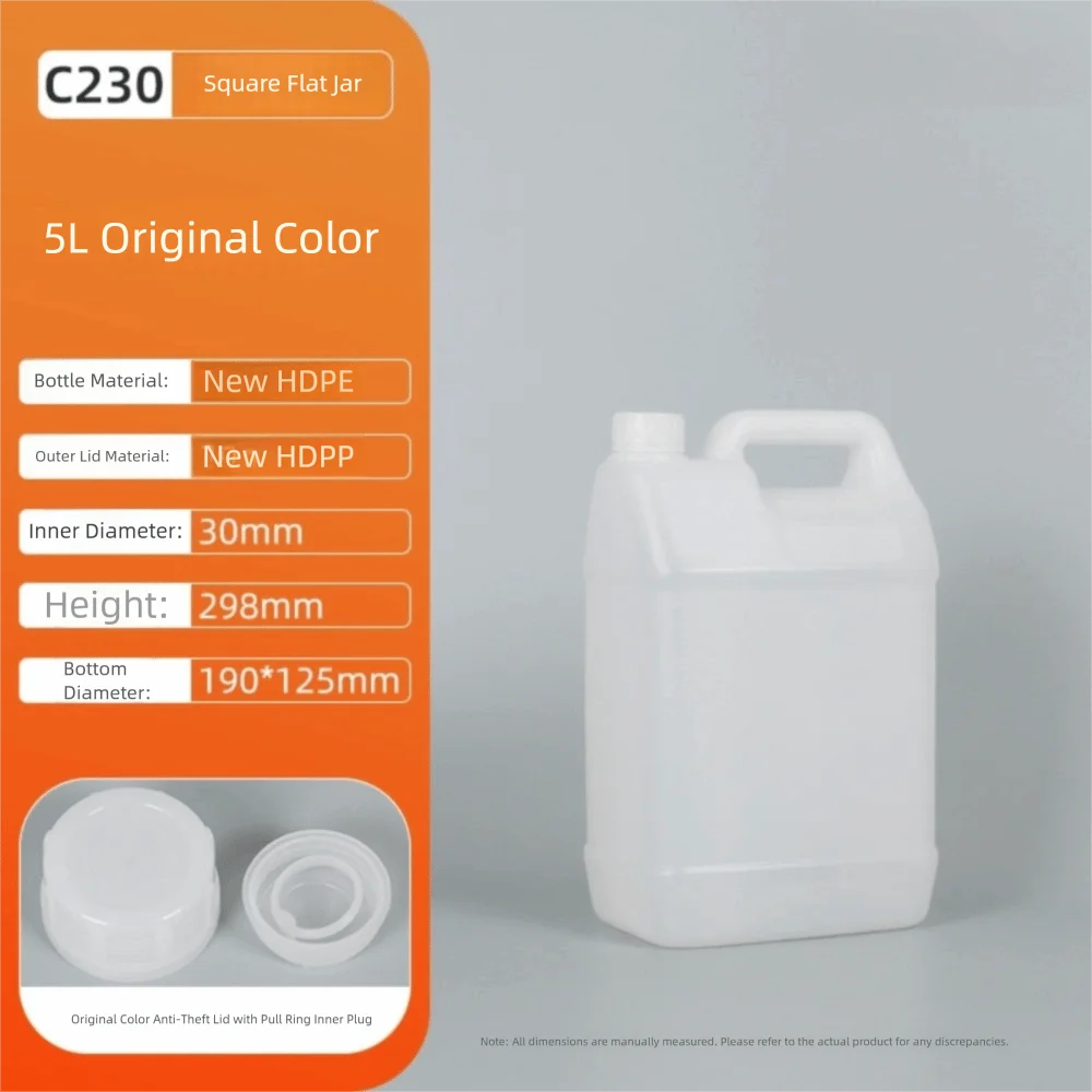 HDPE Airtight Storage Container with Lid – 1L to 5L Food Safe Airtight Storage Container Axl Transparent 5L