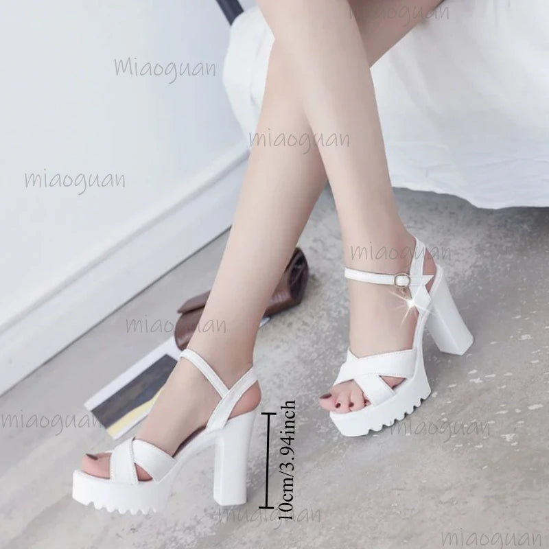 Women's Open Toe Wedge Sandals – Buckle Strap High Heel Pumps Wedge Sandals Axl