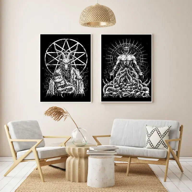 Gothic Satanic Wall Poster – Waterproof Self-Adhesive Art Sticker Wall Art Poster Axl