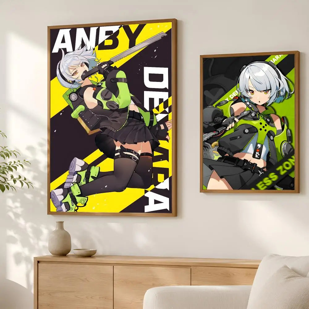 Zenless Zone Zero Self-Stick HD Wall Poster – Waterproof Wall Art Poster Axl