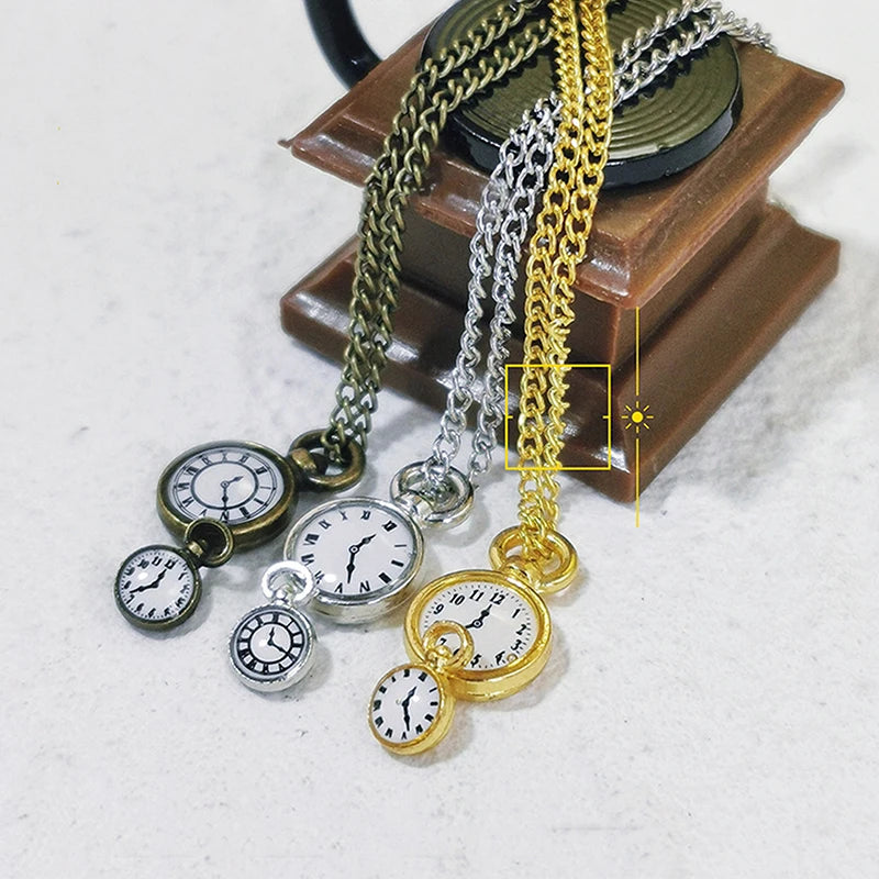 1/12 Dollhouse Miniature Vintage Pocket Watch Accessory Dollhouse Accessory Axl