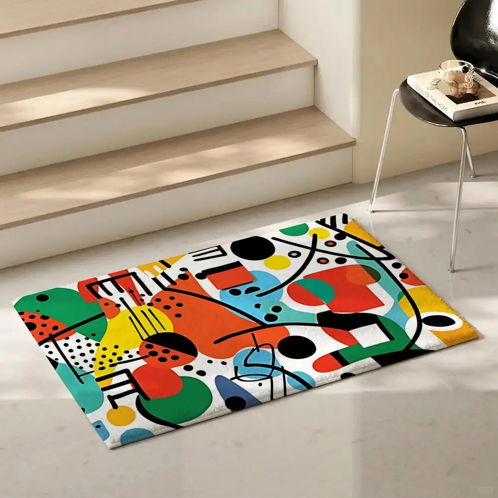 Romero Britto Flannel Floor Mat – Non-Slip Soft Indoor Rug Flannel Floor Mat Axl