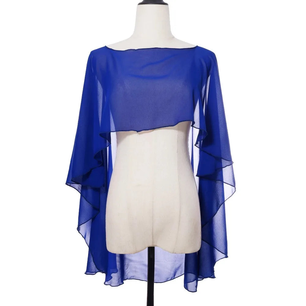Women's Knit Shawl Wrap – Lightweight Wedding & Evening Cover Up Shawl Wrap Axl Blue