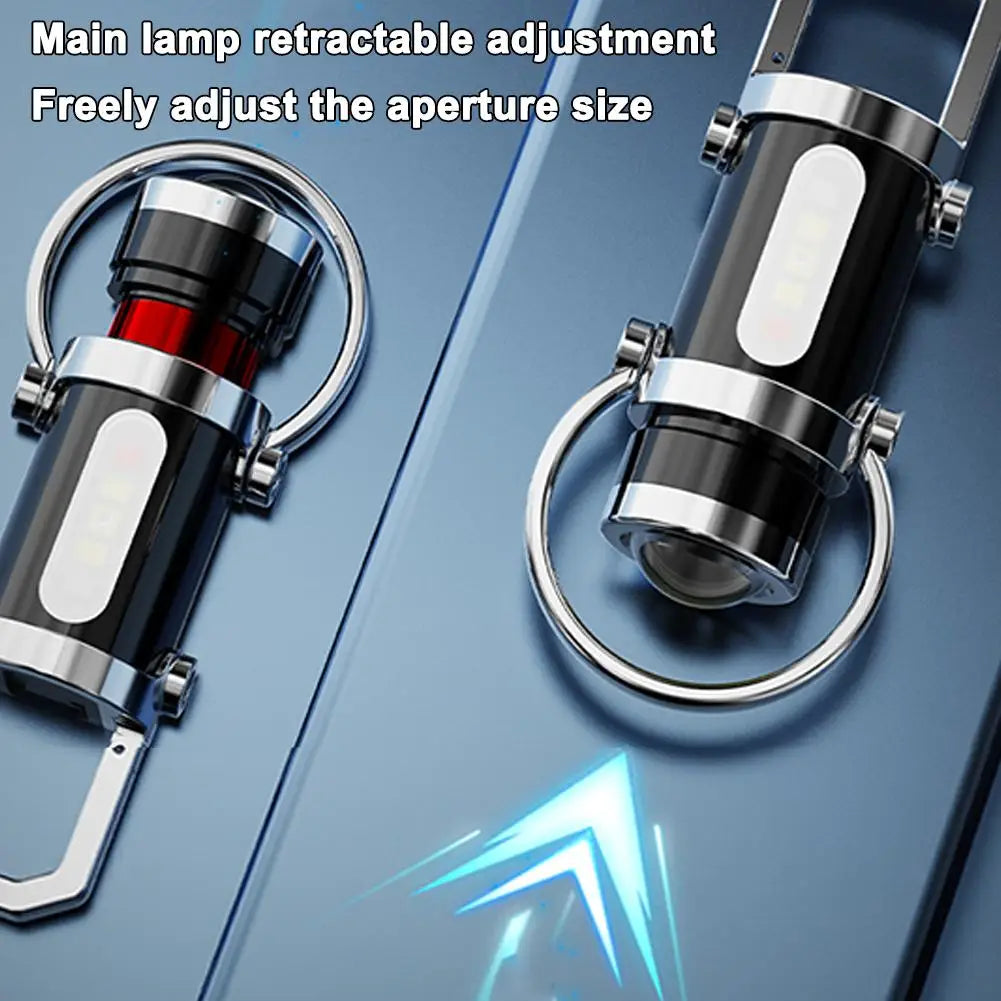 Mini Keychain LED Flashlight – 8 Modes, Power Bank, Type-C Keychain LED Flashlight Axl