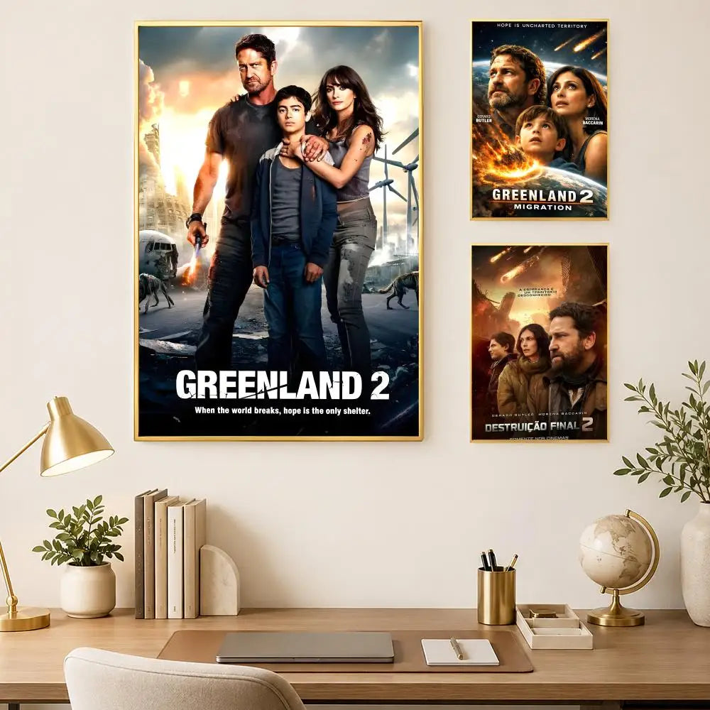 Greenland 2 Migration Movie Poster – Self-Stick HD PVC Wall Art Movie Wall Poster Axl