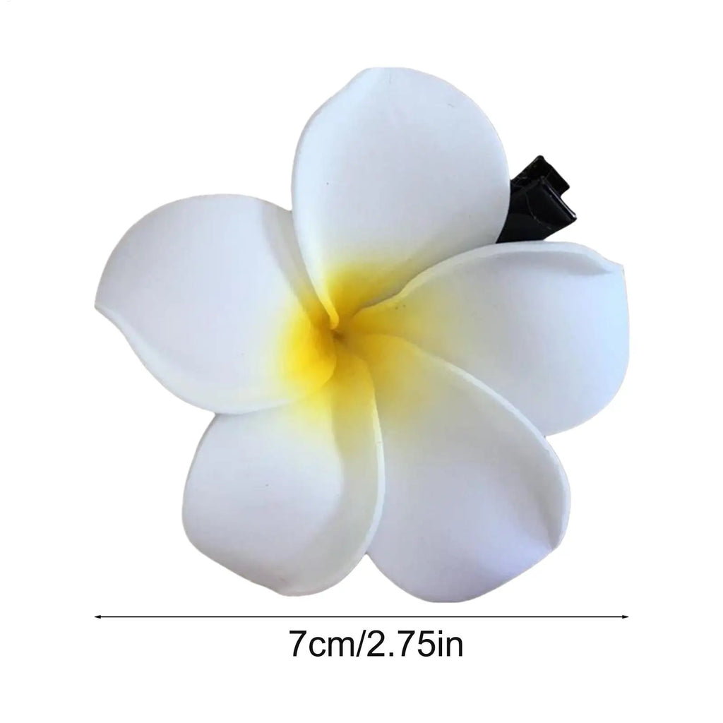 Plumeria Flower Hair Clip – Frangipani Floral Barrette for Women Floral Hair Barrette Axl