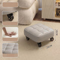 Wheeled Rolling Low Stool – Rotating Cushioned Nail & Pedicure Seat Rolling Stool Axl grayB