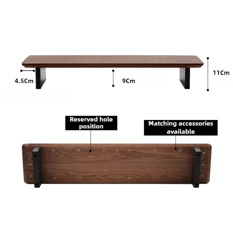 Solid Ash Wood Monitor Riser & Desktop Storage Rack Monitor Riser Rack Axl