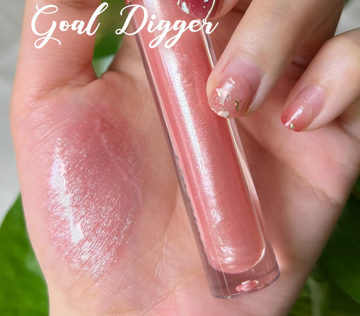 Vegan Matte Liquid Lipstick & Clear Lip Gloss – Gold Tube Wand
