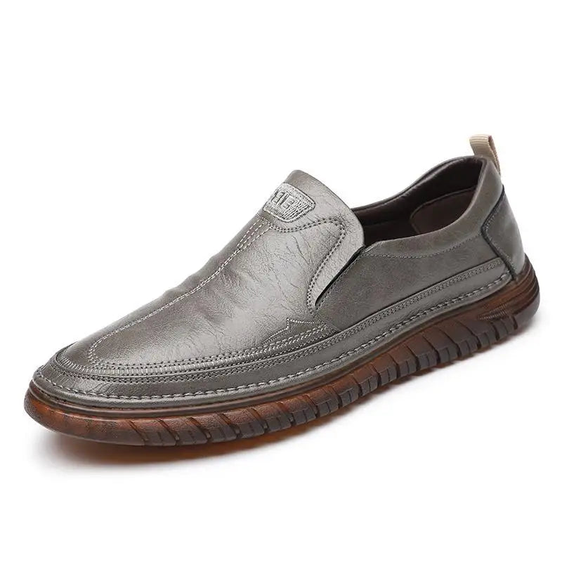 Men's Genuine Cowhide Leather Loafers – Slip-On Driving Shoes Leather Loafer Shoes Axl