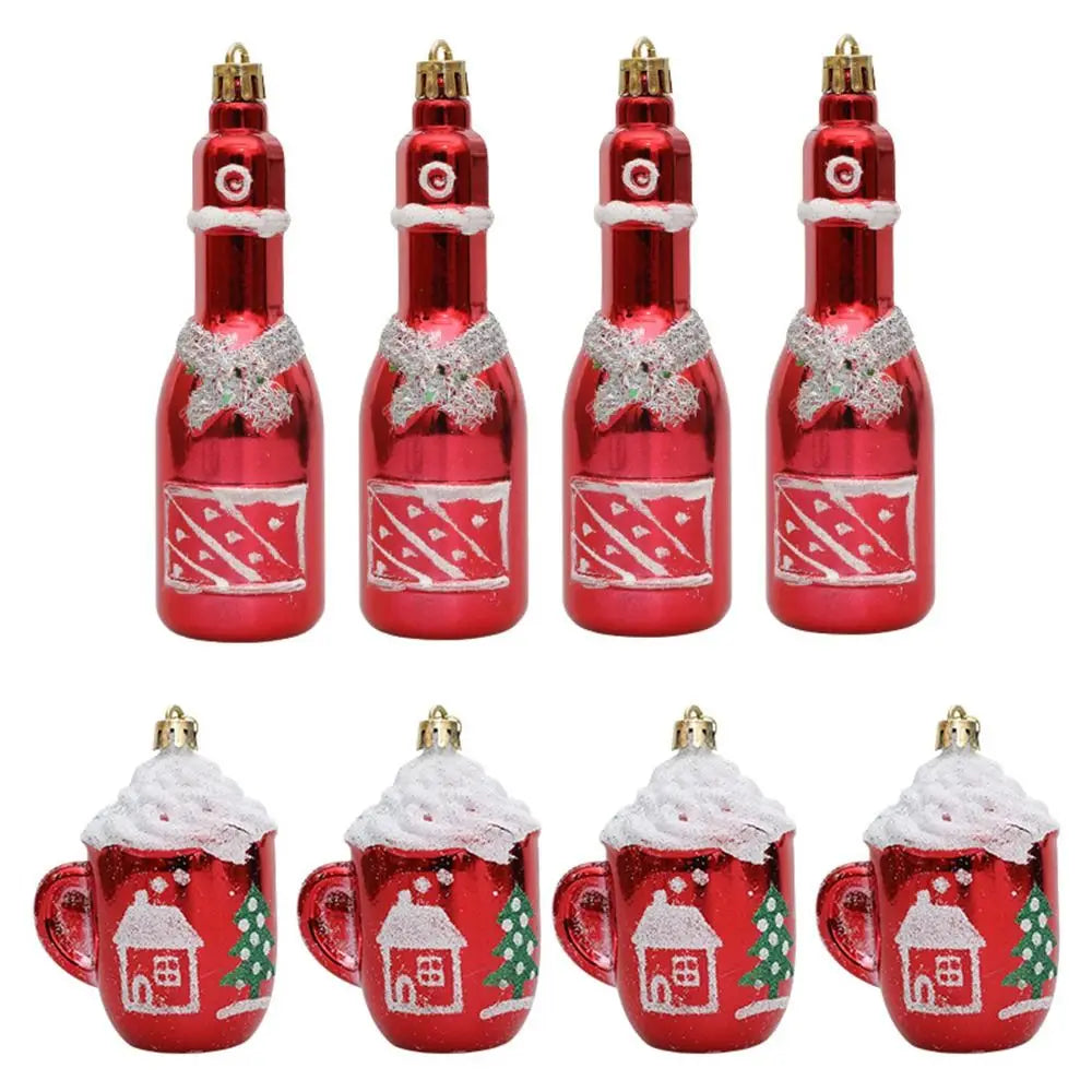 Red Electroplated Christmas Ornaments – Pinecone, Acorn & Owl Christmas Tree Ornament Axl