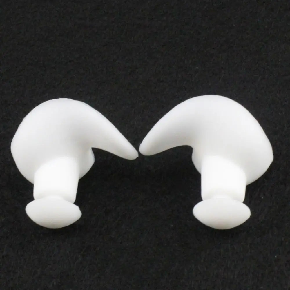 Silicone Swimming Earplugs – Waterproof Ear Plugs with Storage Box Swimming Earplugs Axl white-without case