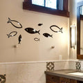3D Fish School Mirror Wall Stickers – Peel & Stick Decals Mirror Wall Stickers Axl Black