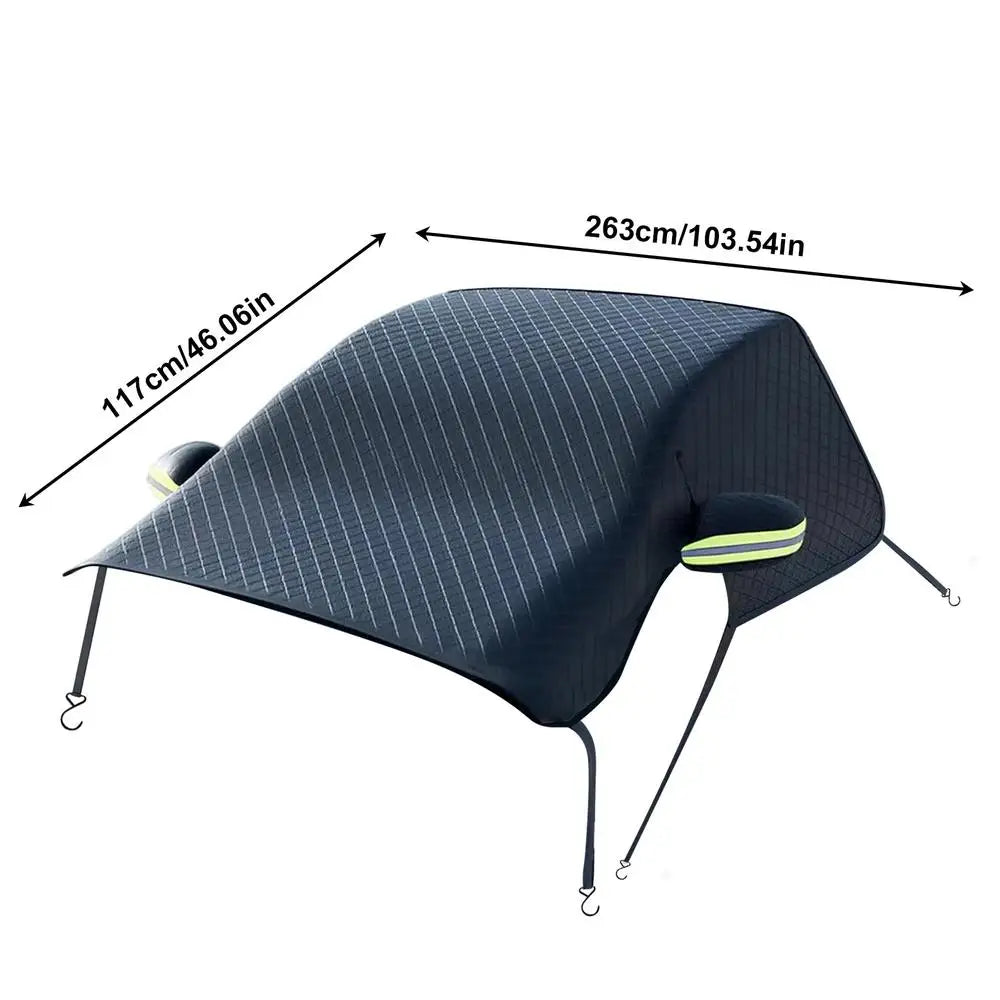 Heavy Duty Snow Windshield Cover – Waterproof Frost Guard Car Windshield Cover Axl Black