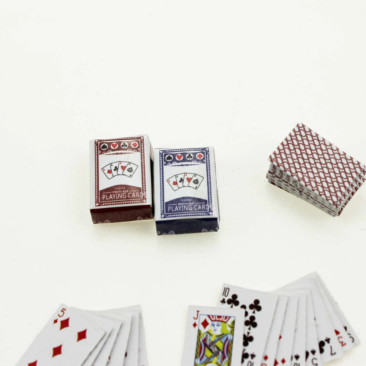 1:12 Dollhouse Miniature Poker Playing Cards – Kawaii Accessory Dollhouse Accessory Axl