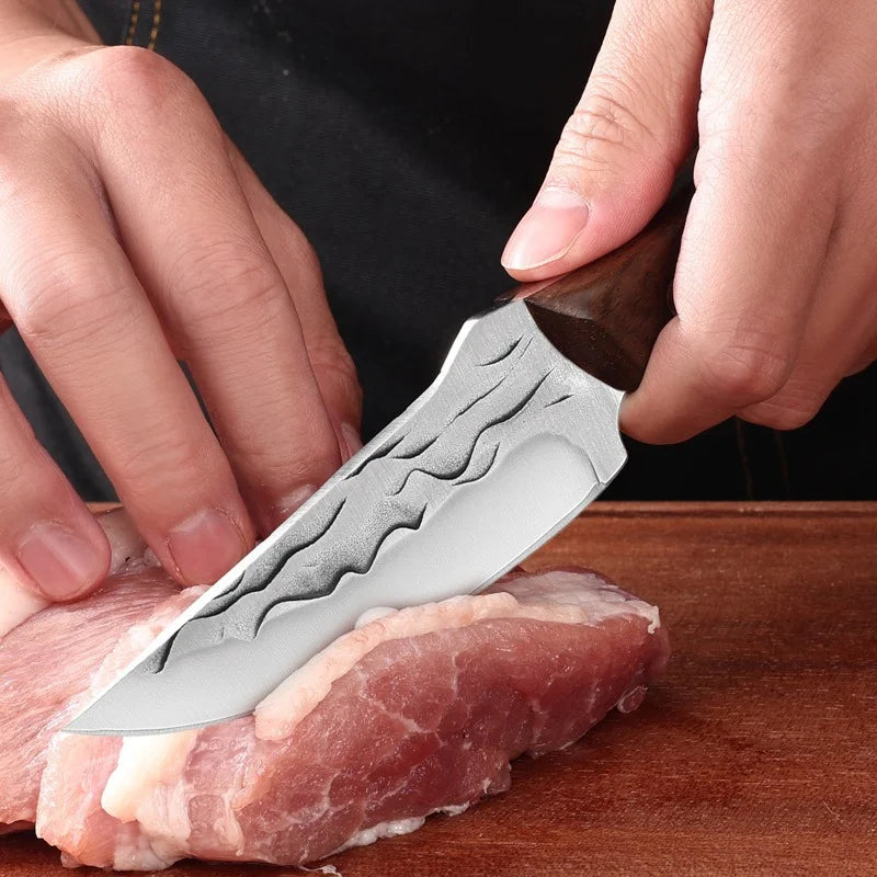 Hand Forged High Carbon Steel Chef Knife with Sheath Chef Knife Axl