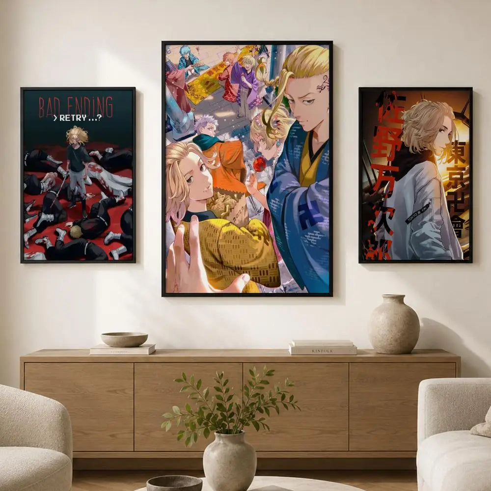 Tokyo Revengers PVC Wall Poster – Peel & Stick HD Anime Art Anime Wall Poster Axl