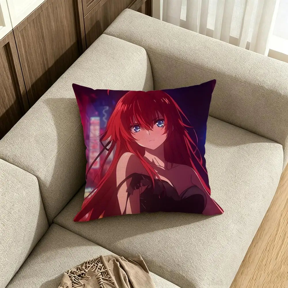 Anime Rias Gremory High School DxD Linen Cushion Cover Anime Cushion Cover Axl