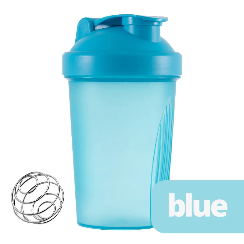 Leeseph 400ml Leak-Proof Shaker Bottle with Mixing Ball Protein Shaker Bottle Axl Blue 400ml