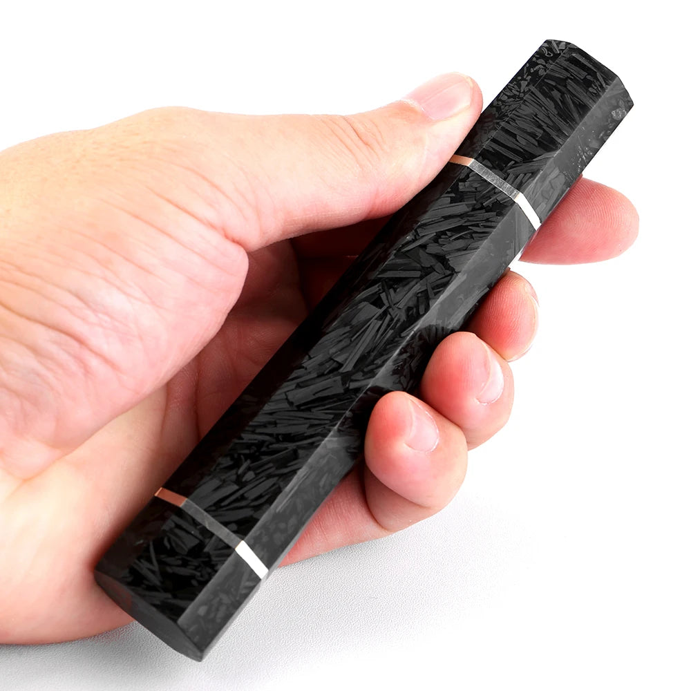 Handmade Resin & Carbon Fiber Octagonal Knife Handle – DIY Knife Handle Axl