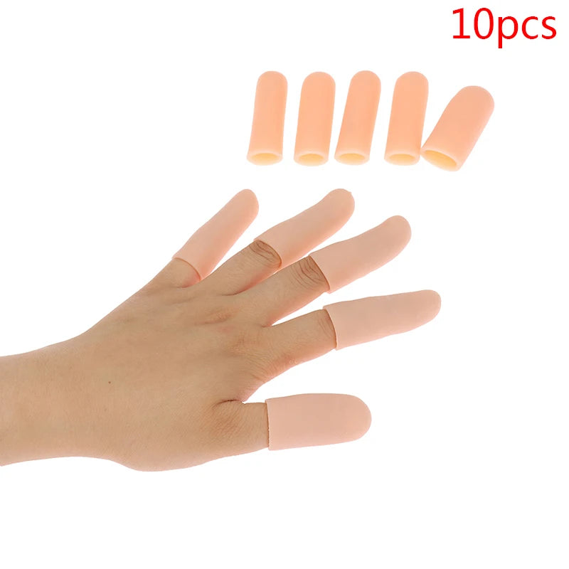 Silicone Gel Finger Protectors 10-Pack – Thumb & Toe Caps Finger Toe Protectors Axl