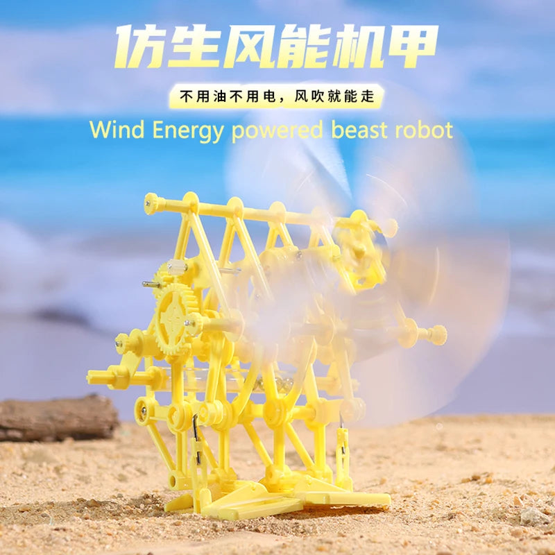 Wind-Powered Beast Robot DIY STEM Kit – Kids Science Toy STEM DIY Robot Kit Axl