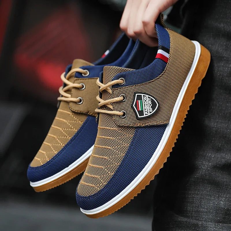 Men's Lightweight Canvas Loafers – Breathable Casual Sneakers Canvas Loafer Sneakers Axl