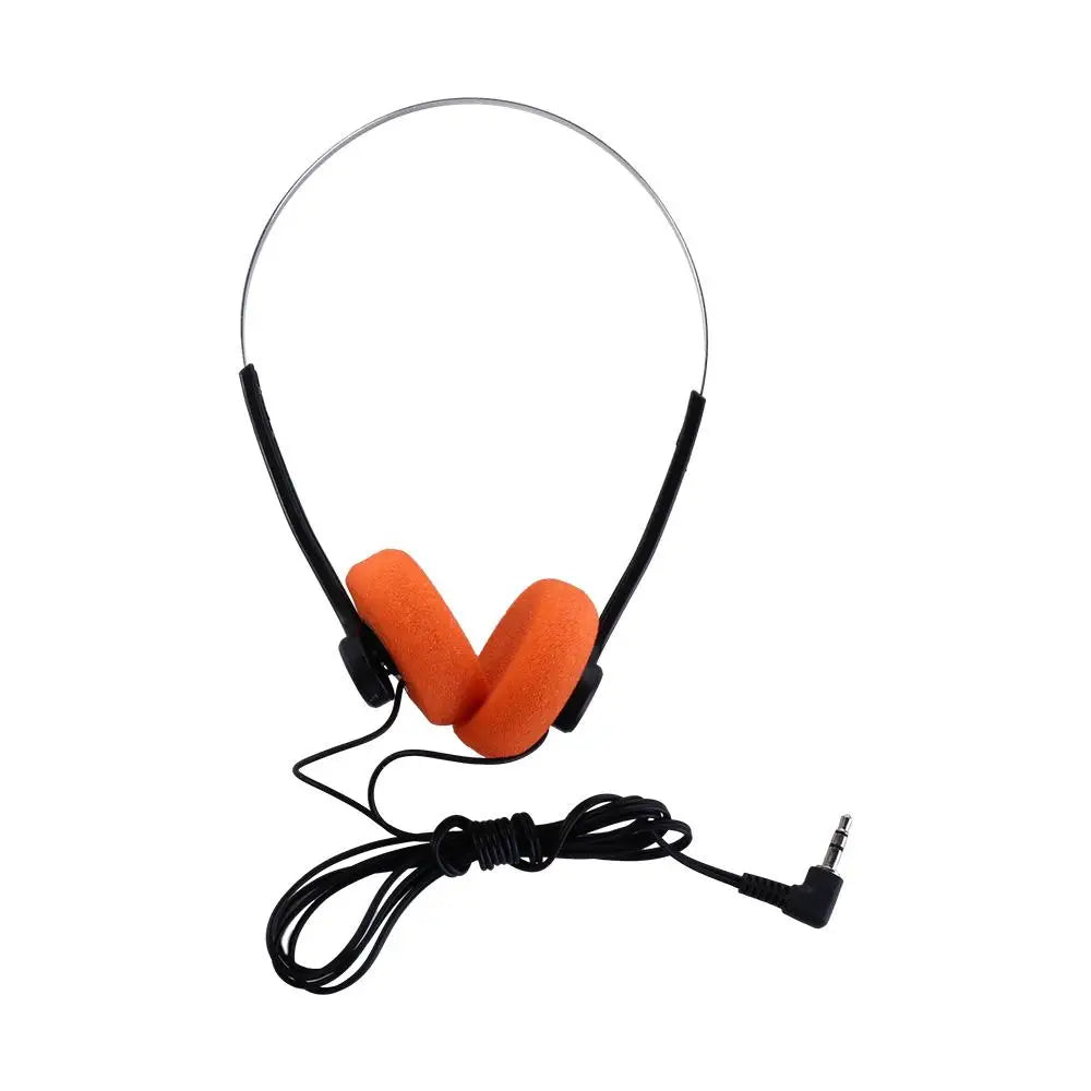 Vintage Retro Over-Ear Wired Headphones 3.5mm – 80s 90s Wired Headphones Axl Orange